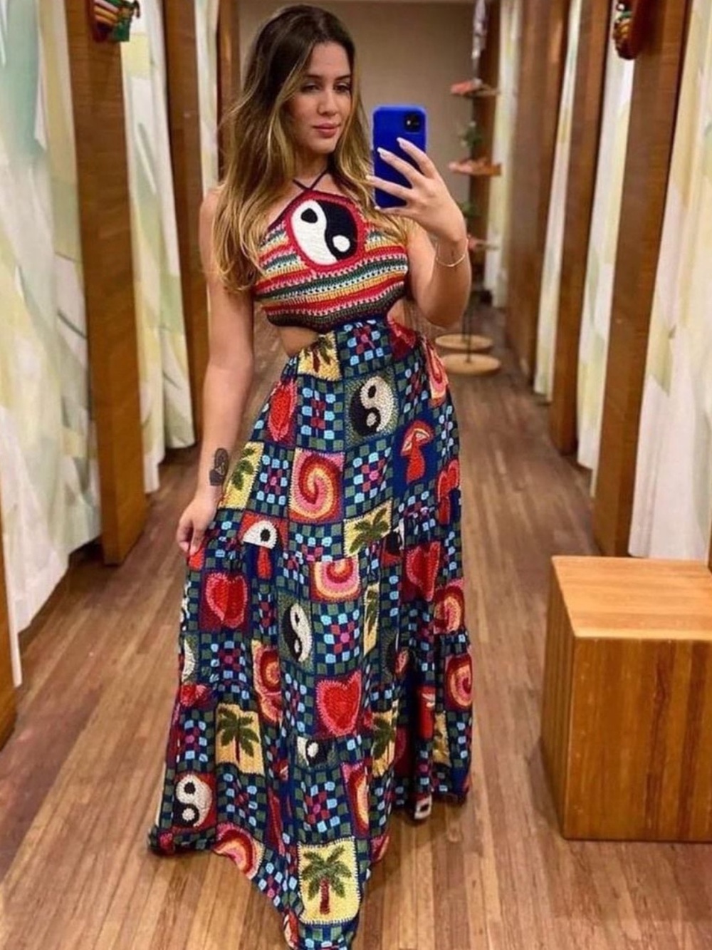 FARM Rio Yin-Yang Aconchego Maxi Dress